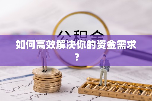永嘉如何高效解决你的资金需求？