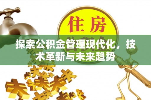 永嘉探索公积金管理现代化，技术革新与未来趋势