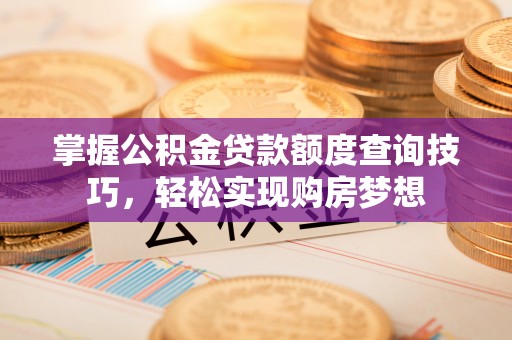 永嘉掌握公积金贷款额度查询技巧，轻松实现购房梦想