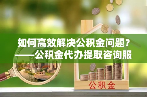 永嘉如何高效解决公积金问题？——公积金代办提取咨询服务指南