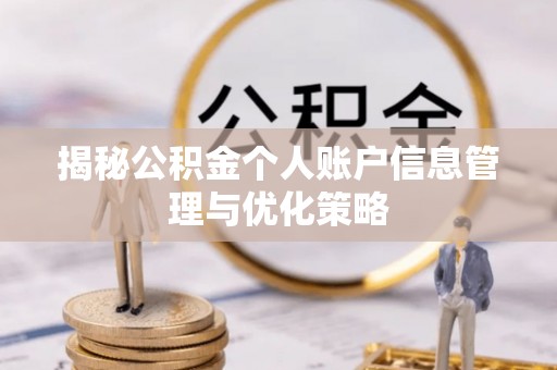 永嘉揭秘公积金个人账户信息管理与优化策略