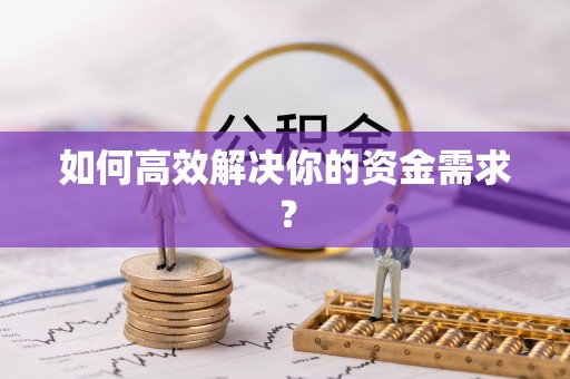 永嘉如何高效解决你的资金需求？