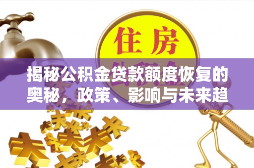 永嘉揭秘公积金贷款额度恢复的奥秘，政策、影响与未来趋势