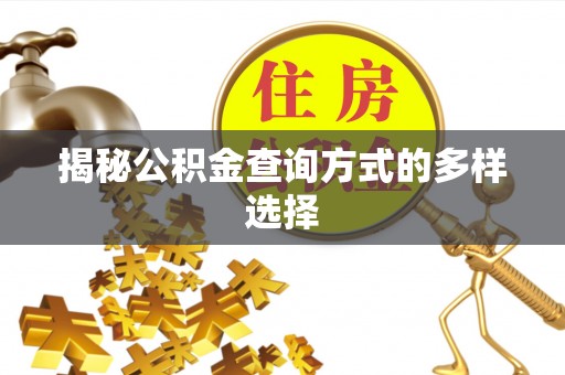 永嘉揭秘公积金查询方式的多样选择