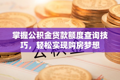 永嘉掌握公积金贷款额度查询技巧，轻松实现购房梦想