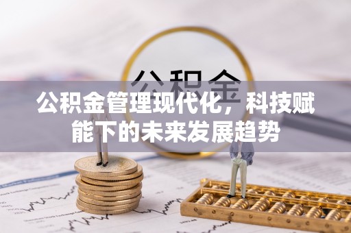 永嘉公积金管理现代化，科技赋能下的未来发展趋势